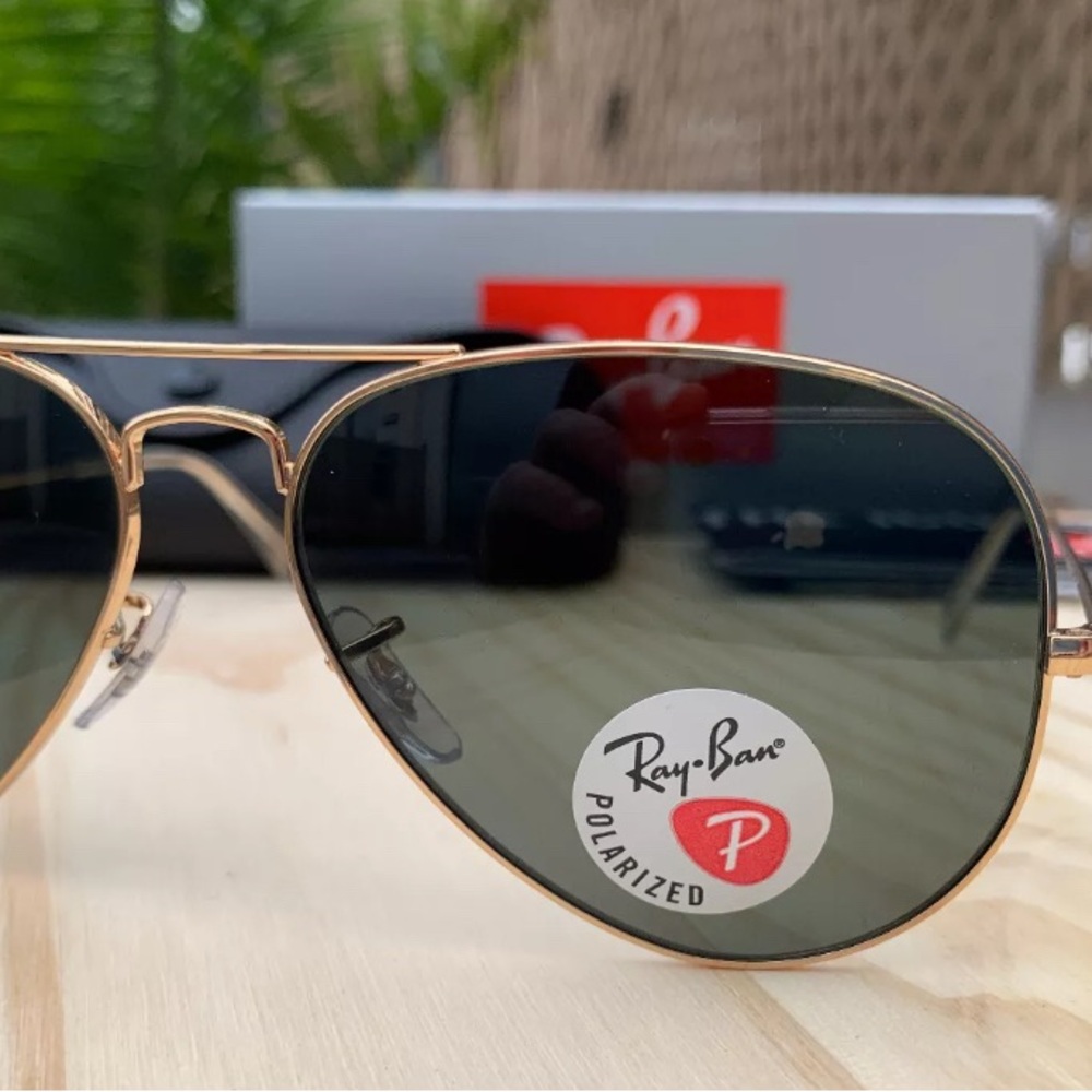 Sunglasses- AVIATOR RB3025 Classic POLARIZED LENS- Ray Ban standard size - Picture 5 of 6